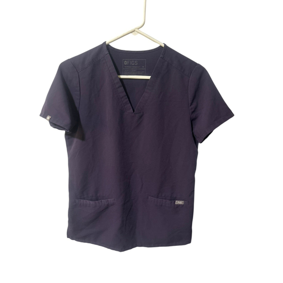 Figs Size XS Technical Collection Purple Shadow Scrub Top Two Pocket PO 2197 - Picture 1 of 5